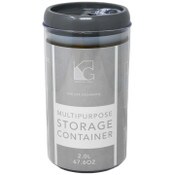 Wholesale - 2.0L Round Plastic Food Storage Container wGrey Lid C/P 40, UPC: 195010063920